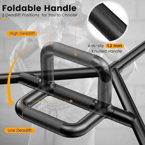 GOPLUS 56 '' Olympic Hex Bar ، Chrome Finish Barbell Trap Bar مع مقابض مسطحة أو مرتفعة للقرفصاء ، deadlifts ، تجاهل ، رفع وزن القوة ، رفع وزن 800 رطل. in Saudi Arabia