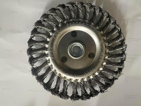 6-Inch Knotted Twisted Wire Wheel Heavy Duty 5/8"-11 Female Thread Arbor deburring, Cleaning Grooves, Scale and slag Removal, Weld Spatter and Oxidation Remove in Saudi Arabia