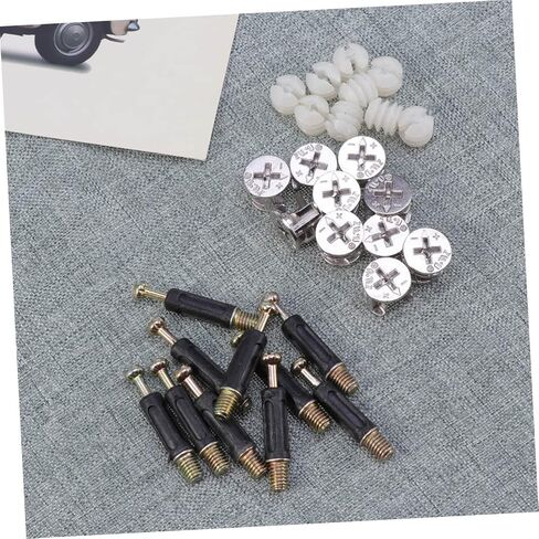 Cabilock 10sets Furniture Connector Bolts Nuts Pre-Inserted Screw Nuts for Wood Furniture in Saudi Arabia