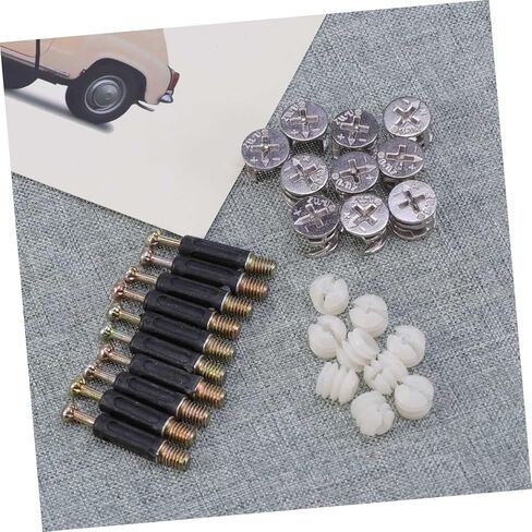 Cabilock 10sets Furniture Connector Bolts Nuts Pre-Inserted Screw Nuts for Wood Furniture in Saudi Arabia