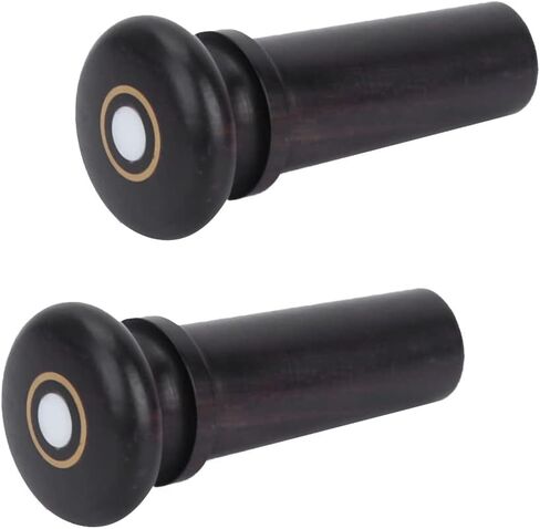 Violin Tail Endpin,2Pcs Jujube Rosewood Violin End Pin Wood Musical Instrument Accessories Performance Accessory (Black with fish eyes) in Saudi Arabia