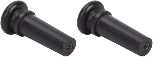 Violin Tail Endpin,2Pcs Jujube Rosewood Violin End Pin Wood Musical Instrument Accessories Performance Accessory (Black with fish eyes) in Saudi Arabia