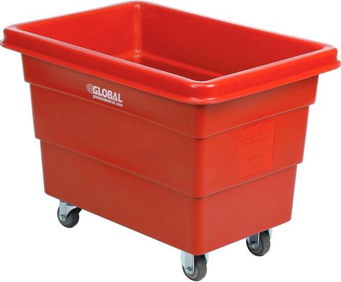 Global Industrial 6 Bushel Bushel Blastic Box Truck ، Direct Mount Base ، 500 lbs. السعة ، 3 "عجلات مطاطية غير متناغمة ، أزرق ، 33-2/5" L x 23 "W × 24-1/2" H in Kuwait