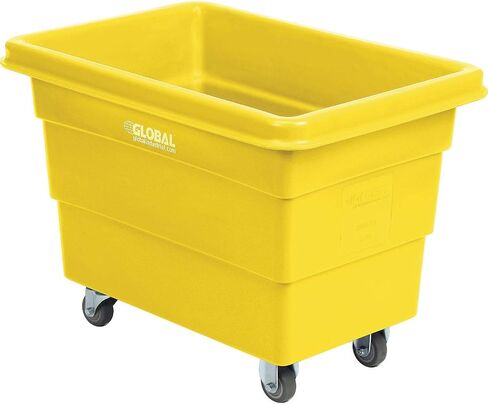 Global Industrial 6 Bushel Bushel Blastic Box Truck ، Direct Mount Base ، 500 lbs. السعة ، 3 "عجلات مطاطية غير متناغمة ، أزرق ، 33-2/5" L x 23 "W × 24-1/2" H in Kuwait