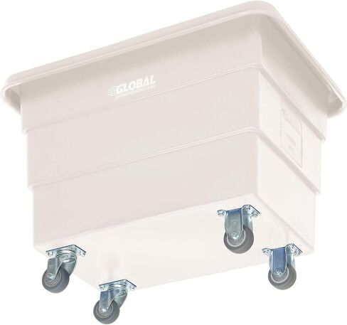 Global Industrial 6 Bushel Bushel Blastic Box Truck ، Direct Mount Base ، 500 lbs. السعة ، 3 "عجلات مطاطية غير متناغمة ، أزرق ، 33-2/5" L x 23 "W × 24-1/2" H in Kuwait