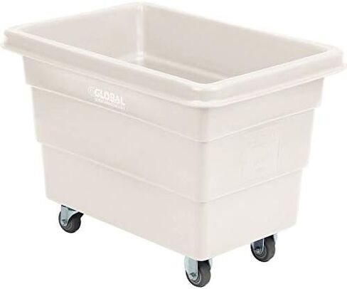 Global Industrial 6 Bushel Bushel Blastic Box Truck ، Direct Mount Base ، 500 lbs. السعة ، 3 "عجلات مطاطية غير متناغمة ، أزرق ، 33-2/5" L x 23 "W × 24-1/2" H in Kuwait