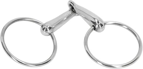 Topyond Horse Snaffle Bit, Stainless Steel D-Ring Horse Bits Western, Enhanced Control and Comfort, Jointed Chewing Mouth Roller, Suitable for Training Horses in Saudi Arabia