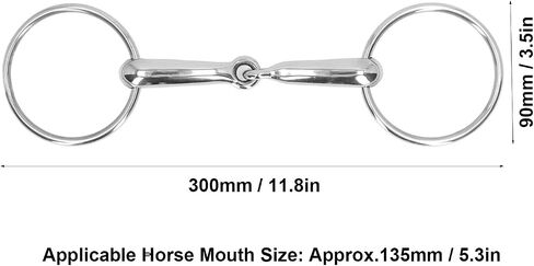 Topyond Horse Snaffle Bit, Stainless Steel D-Ring Horse Bits Western, Enhanced Control and Comfort, Jointed Chewing Mouth Roller, Suitable for Training Horses in Saudi Arabia