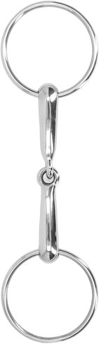Topyond Horse Snaffle Bit, Stainless Steel D-Ring Horse Bits Western, Enhanced Control and Comfort, Jointed Chewing Mouth Roller, Suitable for Training Horses in Saudi Arabia