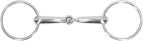 Topyond Horse Snaffle Bit, Stainless Steel D-Ring Horse Bits Western, Enhanced Control and Comfort, Jointed Chewing Mouth Roller, Suitable for Training Horses in Saudi Arabia