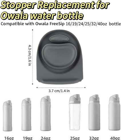 Joshey 6 Pack Rubber Seal Seal Stopper ، متوافق مع Owala Freesip 24 Oz Spout Spout Spout Gasket Parts (رمادي) in Saudi Arabia