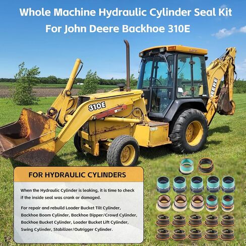 Whole Machine Hydraulic Cylinder Seal Kit for John Deere 310E Backhoe Bucket Cylinder Loader Bucket Tilt/Lift Cylinders Replacement Seal Kit AH212091,AH210484,AH147864,AH149813,AH212585,AH149814 in Saudi Arabia