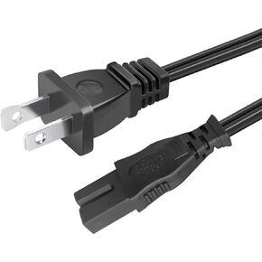 8.2ft Power Cord for Vizio D32hn-E4 D40-D1 D24-D1 D32f-E1 D32H-C0 D32H-D1 D32hn-D0 D32hn-D1 D32X-D1 D39H-D0 TV 2 Prong Polarized AC Power Cord Cable Replacement