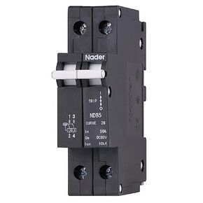 30A, 240V AC, 80V DC, 2 Pole, DIN Rail Mount Miniature Circuit Breaker, Trip Curve: Medium, UL1077