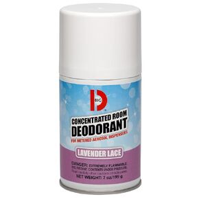 Big D 483 Concentrated Room Deodorant for Metered Aerosol Dispensers, Lavender Lace Fragrance, 7 oz (Pack of 12) - Air freshener Ideal for restrooms, Offices, Schools, Restaurants, Hotels, Stores