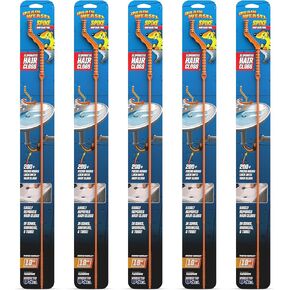FlexiSnake Drain Weasel Spike Sink Snake Hair Clog Remover Tool, Pipe, Bathroom, Bathtub Drain Cleaner, 18-inch Long, Flexible, Made in the USA, One Piece Design