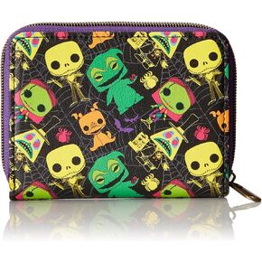 Loungefly Funko Pop! Disney: The Nightmare Before Christmas Neon All-Over Print Wallet