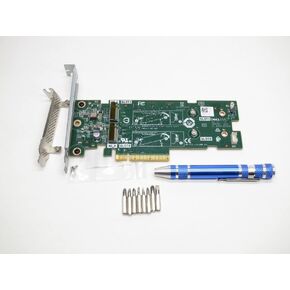 الحزمة - بطاقة محول تخزين بفتحات 7HYY4 BOSS S1 PCIE 2X M.2 مع دعامة ارتفاع كاملة، ودعامة منخفضة المستوى، ومسامير تثبيت ومفك براغي in Kuwait