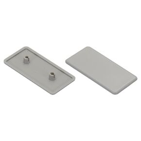 MECCANIXITY 40Pcs Standard Plastic Rectangle Aluminum Extrusion End Cap Grey Hole Dia 7.2mm 80x40mm for Trolley, Fish Tank Rack, Storage Rack