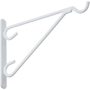 NATIONAL HARDWARE N274-647 Outdoor Bracket, 100 Lb, 12 in L, Steel, Vinyl, Black,12 Inch