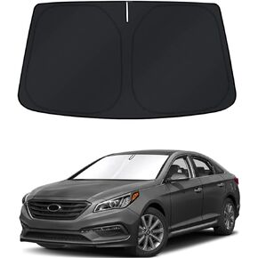 Bestview Windshield Sun Shade for 2015-2019 Hyundai Sonata Sedan, Front Window Sunshade Sun Visor Protector Block UV Rays Heat, Foldable 3 Layers 210T Material