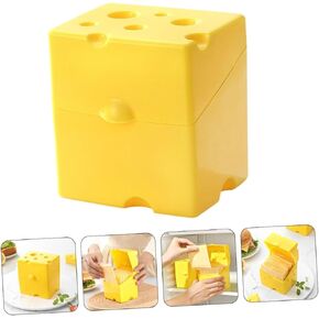 Cheese Refrigerator Storage Container, Butter Block Cheese Slice Storage Box with Flip Cover Cheese Slice Holder Sliced Cheese Saver Refrigerator Food Saver
