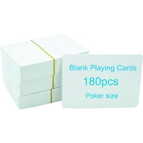SEETOOOGAMES Printable Blank Playing Cards - 180pcs Playing Card Paper, Blank Poker Cards to Write on, for DIY Games, School Education, 2.5"×3.5" Poker Size