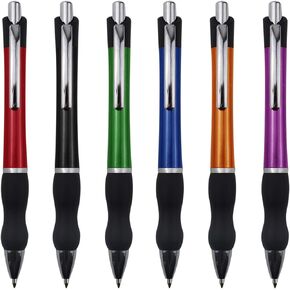 MiSiBao Retractable Ballpoint Pens Black Ink 1mm Medium Point Work Pen Smooth Writing for Men Women Office Business(6 count+3 refills)