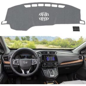 Dashboard Cover Dash Fit for 2017 2018 2019 2020 2021 2022 Honda CRV Flannel Nonslip Car Dash Board Mat Sunshade No-Glare and Slip Pad Carpet Sunshield Protector (Without for HUD)