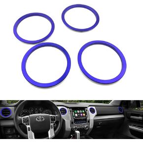Compatible with Tundra A/C Vent Ring Decoration Covers fit 2014-2021 Tundra a/c Outlet Vent Accessories Blue in Kuwait
