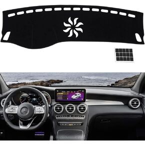 Car Dash Covers Fit for 2016-2022 Mercedes-Benz GLC250 GLC300 GLC300e GLC350e GLC43 GLC63 AMG S Flannel Nonslip Dashboard Cover Board Mat Sunshade No-Glare Slip Pad Carpet Sunshield Protector
