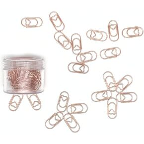 60 قطعة/صندوق لطيف صغير على شكل قلب وردي ذهبي اللون مشبك ورق معدني، 0.78 بوصة مشابك ورقية مرجعية للمكتب والمدرسة والاستخدام الشخصي (20 مم) in Kuwait