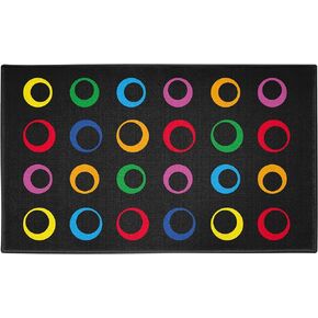 سجادة كبيرة للفصل الدراسي من Booooom Jackson سجادة للفصل الدراسي باللون الأسود بمقاس 7'5"x13'Area مع ظهر غير قابل للانزلاق وسجادة للجلوس في الفصول الدراسية للمدرسة الابتدائية in Kuwait