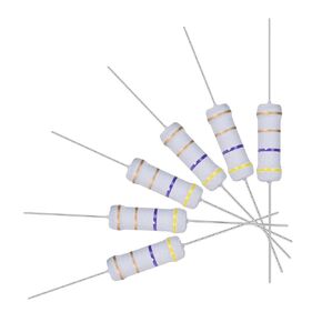 uxcell 60Pcs 4.7 Ohm Resistor, 2W 5% Tolerance Metal Oxide Film Resistors, Axial Lead, Flame Proof for DIY Electronic Projects and Experiments