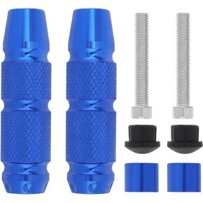 2pcs CNC M6 Front Fender Frame Sliders, Anti Crash Protector for Yamaha Honda Suzuki (Blue)