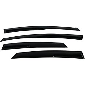 IKON MOTORSPORTS Window Visor Compatible with 2010-2015 Toyota Prius, Mug Acrylic Smoke Tinted & Semi-Transparent Sun Rain Shade Guard Wind Vent Air Deflector