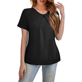 قمصان LIENRIDY النسائية قصيرة الأكمام ورقبة دائرية فضفاضة كاجوال للصيف L-XL in Kuwait