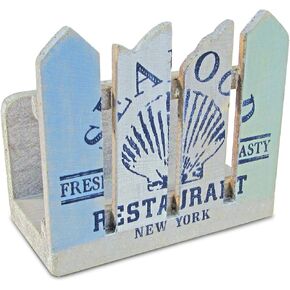 CoTa Global Ocean Breeze Napkin Holder - Nautical Themed Napkin Holder with Rustic Design, Beach Napkin Holder Decor for Tabletop, Novelty Seafood Wooden Figure, Coastal Table Decor Centerpiece