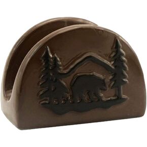 Wilderness Black Bear Ceramic Napkin Holder