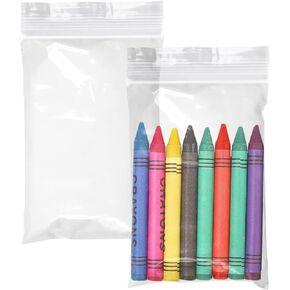 Clear Plastic Reclosable Zipper Bags, 6 x 6 Inch. Pack of 100 Resealable Plastic Bags. High Clarity Polypropylene Reclosable Zip Bags, 2 mil. Seal Top Poly & Plastic Packaging Bags