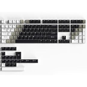 Womier Custom Keycaps 131 Keys, White Gray Black DYE-Sub PBT Keycaps Set, Cherry Profile Keyboard Keycaps for 60% 65% 70% 100% Cherry Gateron MX Switches Mechanical Keyboards in Kuwait