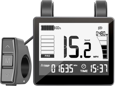 عرض eBike لـ BAFANG BBS01B BBS02B BBSHD مجموعة تحويل الدراجة الإلكترونية كمبيوتر Ebike مع بروتوكول PAS UART 5 مستويات in Kuwait