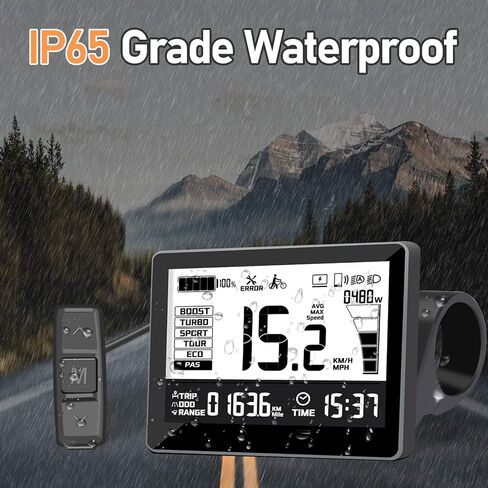 عرض eBike لـ BAFANG BBS01B BBS02B BBSHD مجموعة تحويل الدراجة الإلكترونية كمبيوتر Ebike مع بروتوكول PAS UART 5 مستويات in Kuwait