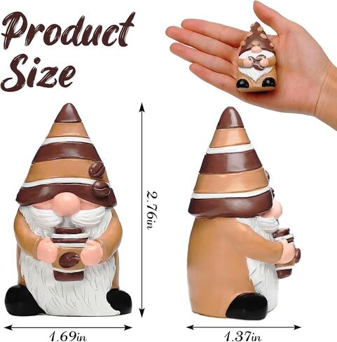 تماثيل جنوم القهوة ديكور القهوة 3 قطعة تمثال سويدي Tomte Elf القزم ديكور لقضبان القهوة الحلي المنزلية هدايا مثالية in Kuwait