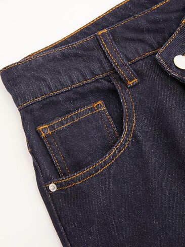 Denim High Waist Pocket Wide Leg Jeans in Kuwait