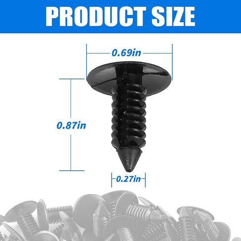 200 Pcs Bumper Clips, Plastic Trim Boot Rivets Clip, 7mm Hole Push Retainer Kit, Fender Shield Fasteners, Automotive Body Clips, Auto Accessories Compatible with GM and More in Saudi Arabia