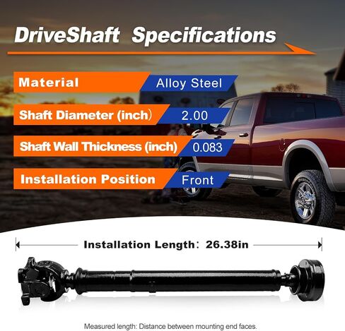 52105982AC Front Drive Shaft Assembly Fit for Dodge Dakota 2001-2007, Durango 2001-2003, Mitsubishi Raider 2006-2007, 4WD Automatic Transmission in Saudi Arabia