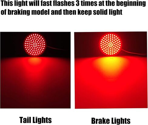 2 PCS Motorcycle 1157 LED Signal Light, 48SMD Dual-contact Ultra-bright Turn Signal, Waterproof LED Tail Light Brake Light Indicator, Compatible with Harley Motorcycles (Red) in Saudi Arabia