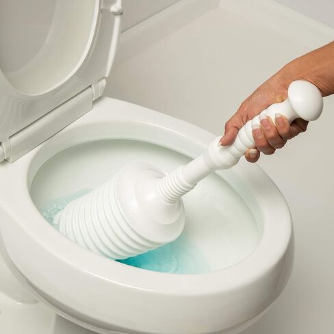 طقم الحمام ماستر بلانجر، مكبس المرحاض وفرشاة المرحاض مع دلاء، أبيض in Kuwait