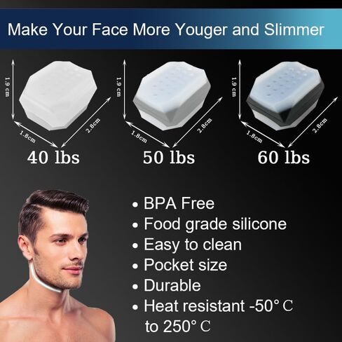 6pcs Jawline Exerciser for Men & Women - Silicone Jaw, Face, and Neck Exerciser- Trainer & Jaw Line Exercise Device for Slims & Tones Face, Look Younger Healthier - Facial Exerciser in Saudi Arabia